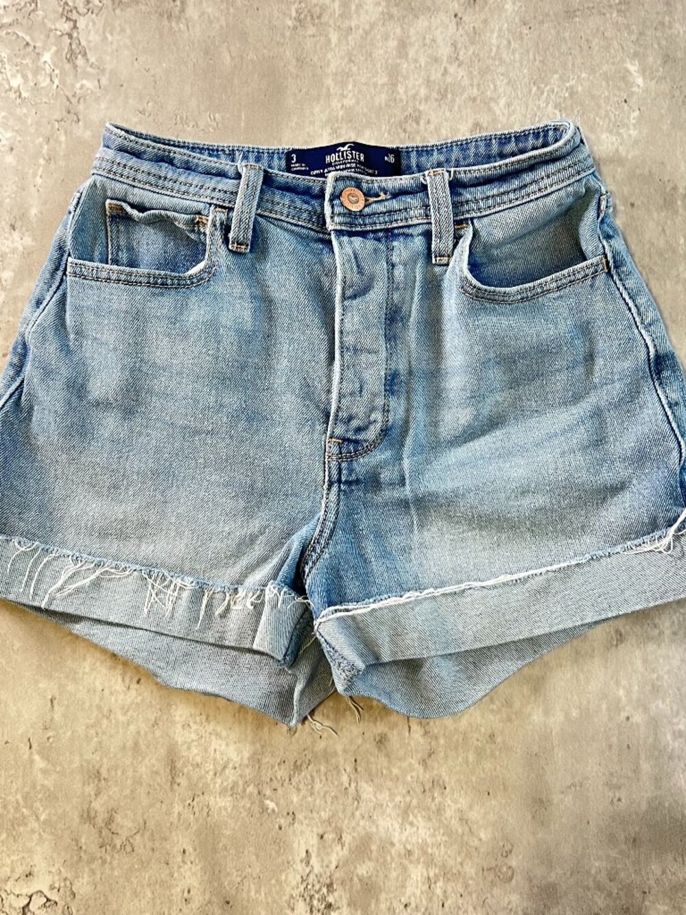 Hollister Shorts 26 Womens Blue Curvy Ultra High Rise Mom Vintage Stretch Denim